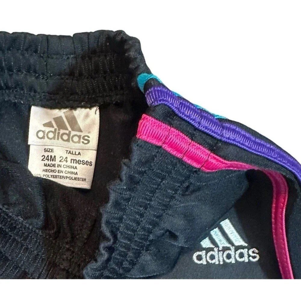 Adidas Track Suit 24 Months 2 Piece Black Jacket Jogger Set